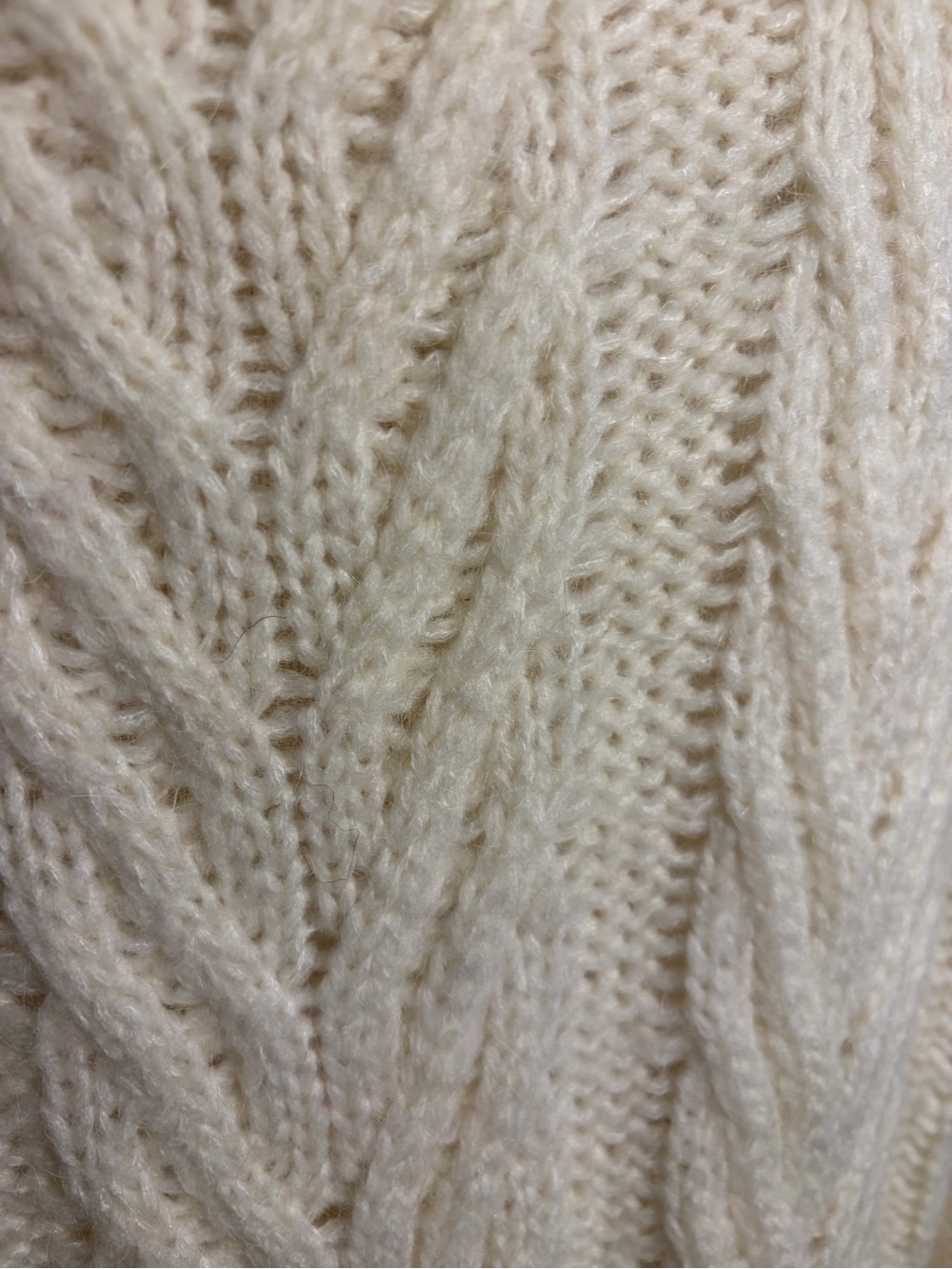 AGGÉL Gold Edition Cable Knit Sweater Dress Cream Oversized Wool  Mohair SIZE XL - Picture 11 of 13